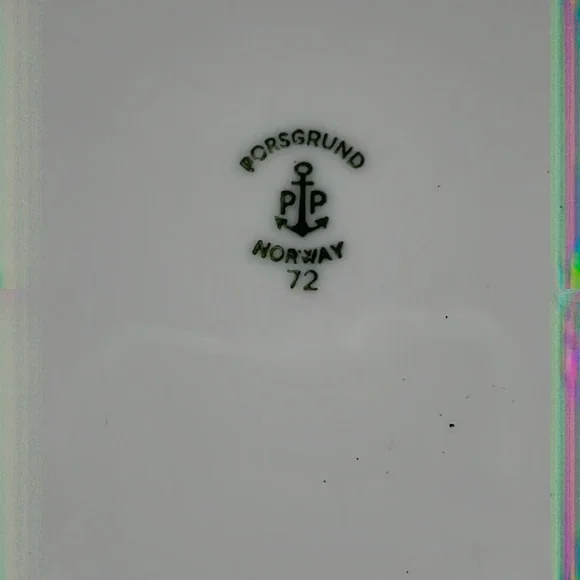 Vintage Porsgrund Viking Restaurant Ware Luncheon Plate, Made in Norway - Picture 3 of 3